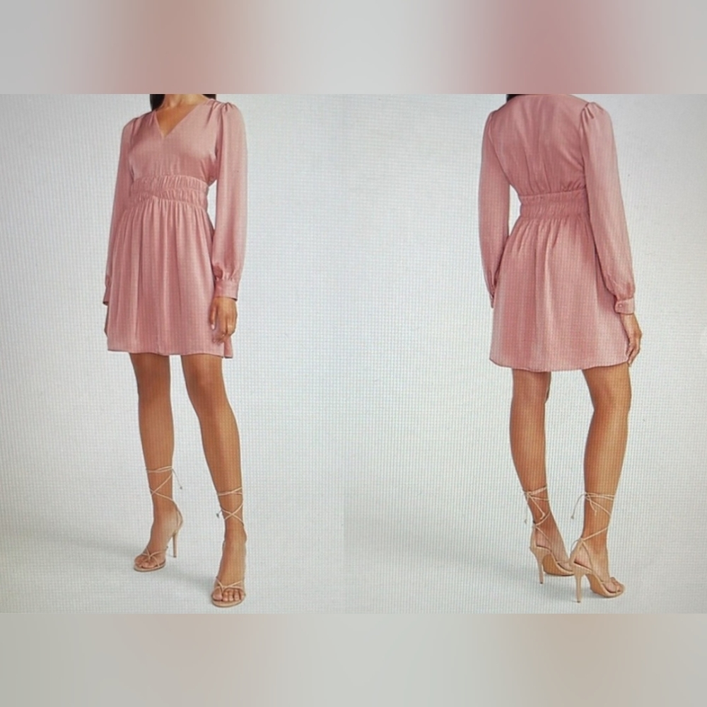 WAIST LONG SLEEVE DRESS